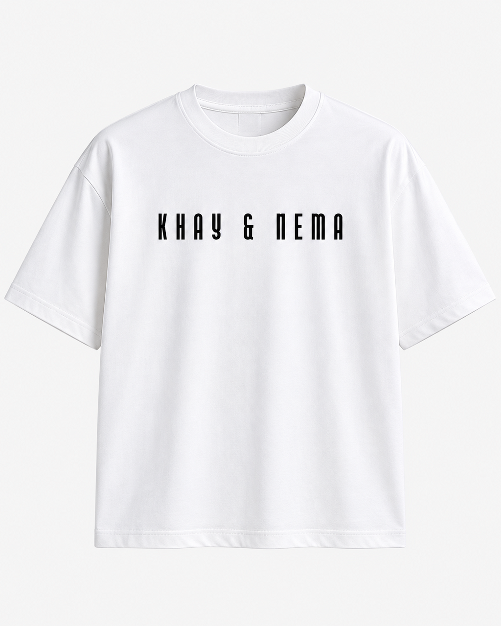 KHAY & NEMA Oversized Tee — White