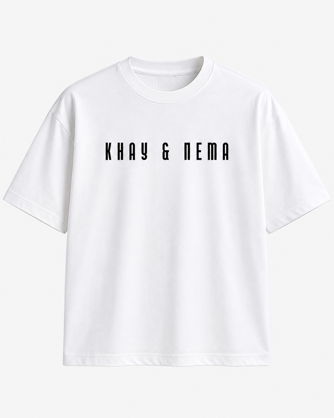 KHAY & NEMA Oversized Tee — White